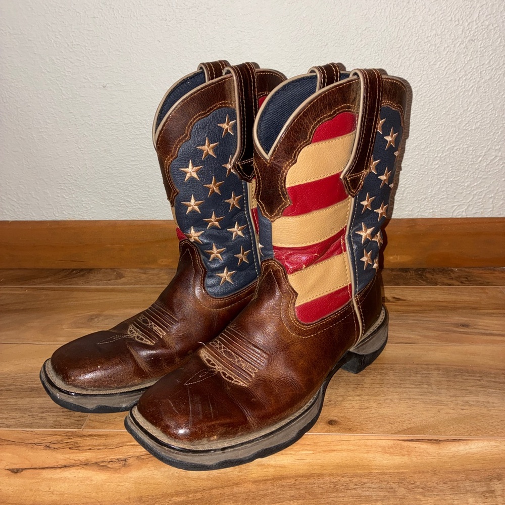 Durango Patriotic Lady Rebel Western Cowboy Boots - size 8.5